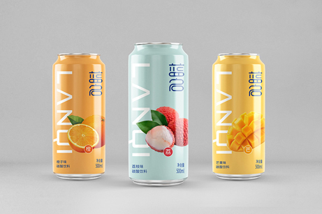 藍啟汽水品牌形象設計,藍啟汽水包裝設計,藍啟易拉罐包裝設計,藍啟汽水LOGO設計